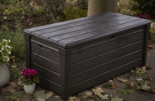 Skrzynia z siedziskiem BRIGHTWOOD BOX jako miejsce do magazynowania w ogrodzie
