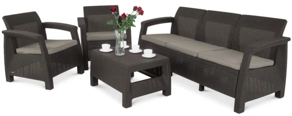 Meble ogrodowe CORFU SET 3 Brown