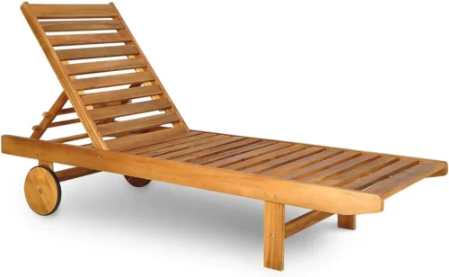 Leżak drewniany BAHAMAS z drewna akacjowego