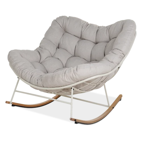 Fotel bujany RONDA Light Beige - BJORKKA
