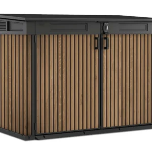 Szafa wielofunkcyjna Deco Horizontal 2020L Venetian Brown Keter w kolorze brązowym z czarnymi elementami wykończeniowymi