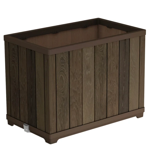 Wysoka donica Deco ractangle Keter Walnut