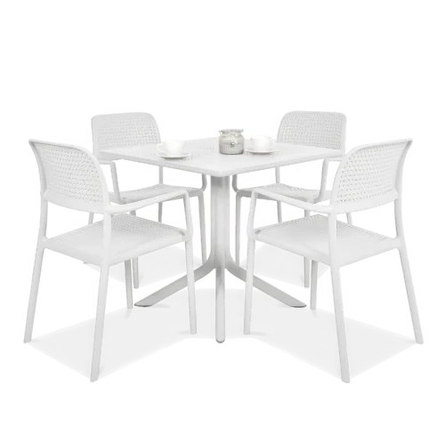 Zestaw mebli Nardi BORA/CLIP 4+1 Bianco