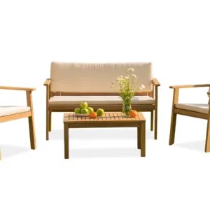 Zestaw mebli ogrodowych z drewna akacjowego VIKA CAFFE Acacia Wood – Bjørkka