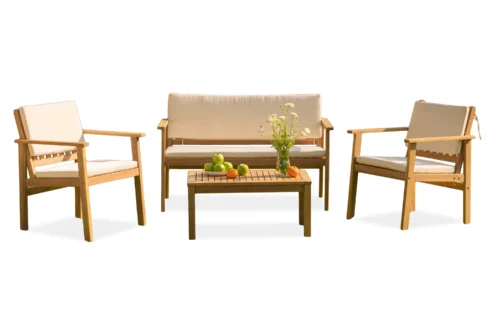 Zestaw mebli ogrodowych z drewna akacjowego VIKA CAFFE Acacia Wood – Bjørkka Zestaw mebli ogrodowych z drewna akacjowego VIKA CAFFE Acacia Wood – Bjørkka