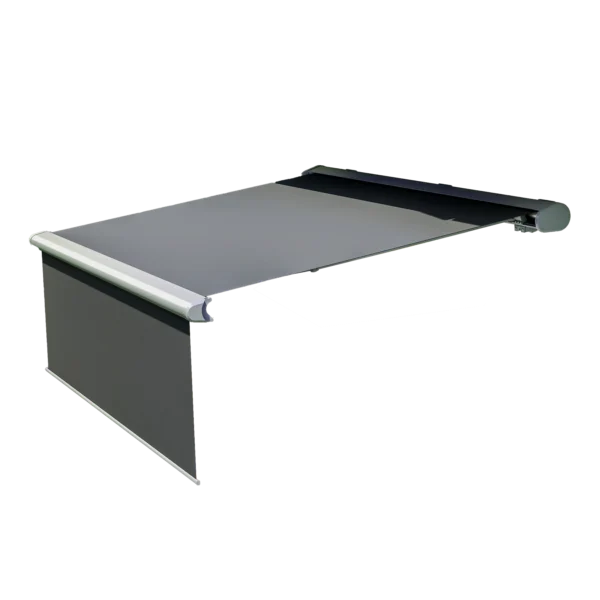 Markiza tarasowa DELUXE PLUS AUTOMATIC 400x300 GREY z LED i czujnikiem – Gutroof — zdjęcie główne wariantu