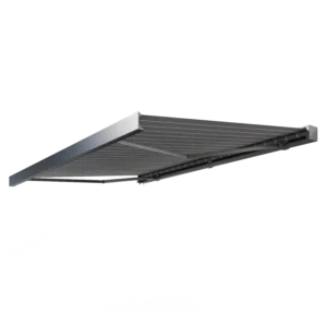 Markiza tarasowa PRIME AUTOMATIC 400x300 GREY/WHITE z oświetleniem LED i czujnikiem wiatru/słońca – Gutroof — zdjęcie główne wariantu Markiza tarasowa PRIME AUTOMATIC 400x300 GREY/WHITE z oświetleniem LED i czujnikiem wiatru/słońca – Gutroof — zdjęcie główne wariantu