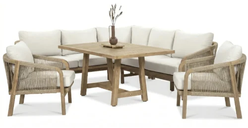 Narożnik ogrodowy z drewna akacjowego MARIGOLD dining – FURRORE — zdjęcie główne wariantu Narożnik ogrodowy z drewna akacjowego MARIGOLD dining – FURRORE — zdjęcie główne wariantu