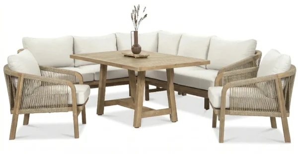 Narożnik ogrodowy z drewna akacjowego MARIGOLD dining – FURRORE — zdjęcie główne wariantu Narożnik ogrodowy z drewna akacjowego MARIGOLD dining – FURRORE — zdjęcie główne wariantu
