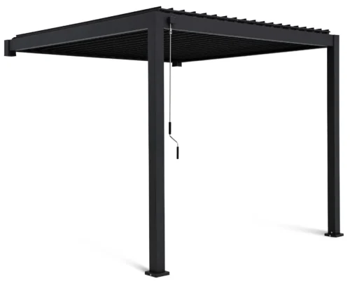 Pergola ścienna ogrodowa na taras 3x3 Premium Wall Anthracite – Gutroof — zdjęcie główne wariantu Pergola ścienna ogrodowa na taras 3x3 Premium Wall Anthracite – Gutroof — zdjęcie główne wariantu