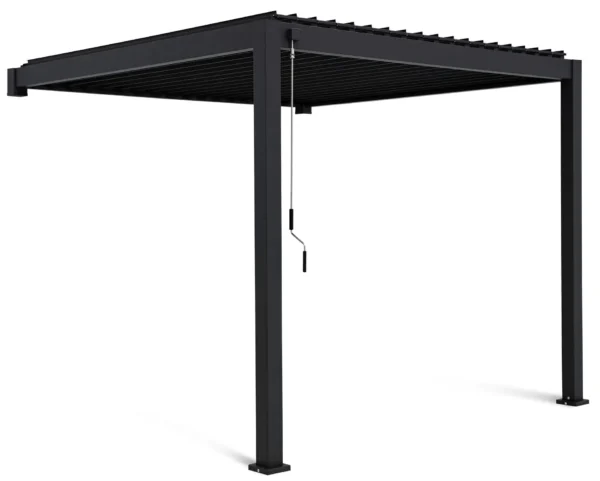 Pergola ścienna ogrodowa na taras 3x3 Premium Wall Anthracite – Gutroof — zdjęcie główne wariantu Pergola ścienna ogrodowa na taras 3x3 Premium Wall Anthracite – Gutroof — zdjęcie główne wariantu
