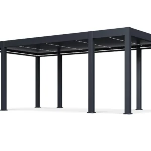 Pergola tarasowa REFERENCE AUTOMATIC 3.6x6.57 z oświetleniem LED Anthracite – Gutroof — zdjęcie główne wariantu