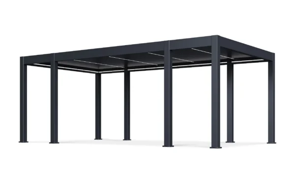 Pergola tarasowa REFERENCE AUTOMATIC 3.6x6.57 z oświetleniem LED Anthracite – Gutroof — zdjęcie główne wariantu