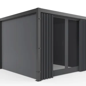 Zestaw 4 zasłon bocznych z moskitierą do pergoli PRIMARY 3x3 Anthracite – GUTROOF — zdjęcie główne wariantu Zestaw 4 zasłon bocznych z moskitierą do pergoli PRIMARY 3x3 Anthracite – GUTROOF — zdjęcie główne wariantu