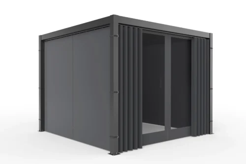 Zestaw 4 zasłon bocznych z moskitierą do pergoli PRIMARY 3x3 Anthracite – GUTROOF — zdjęcie główne wariantu Zestaw 4 zasłon bocznych z moskitierą do pergoli PRIMARY 3x3 Anthracite – GUTROOF — zdjęcie główne wariantu