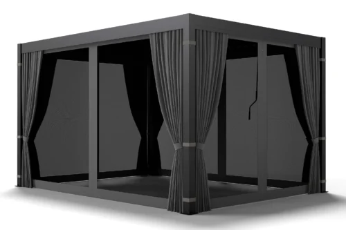 Komplet 4 zasłon bocznnych z siatką moskitierą do pergoli PRIMARY 3x4 Anthracite – GUTROOF — zdjęcie główne wariantu Komplet 4 zasłon bocznnych z siatką moskitierą do pergoli PRIMARY 3x4 Anthracite – GUTROOF — zdjęcie główne wariantu