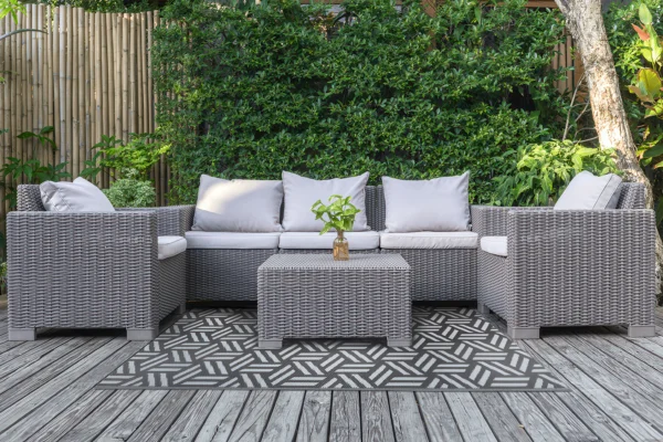 Dywan balkonowy Opti Gray 120x180cm – MOODME — zdjęcie wariantu 2