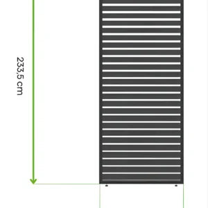 Panel żaluzjowy poziomy do pergoli ELEGANCE/DELUXE/FUSION 1.2 m Anthracite – Gutroof — wymiary produktu