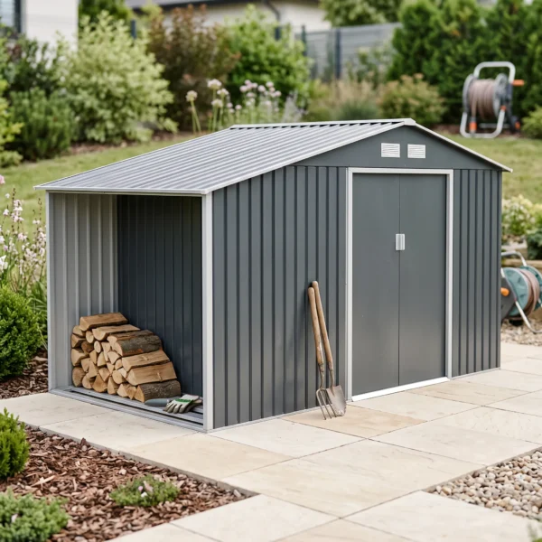 Domek narzędziowy drewutnia MADISON 342x191cm Cold Grey – HARDMAISTER — zdjęcie wariantu 2 Domek narzędziowy drewutnia MADISON 342x191cm Cold Grey – HARDMAISTER — zdjęcie wariantu 2