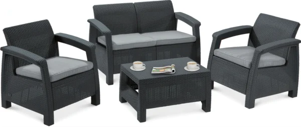 Zestaw ogrodowy CORFU SET Graphite Zestaw ogrodowy CORFU SET Graphite