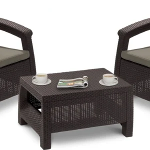 Meble ogrodowe CORFU SET 3 Brown