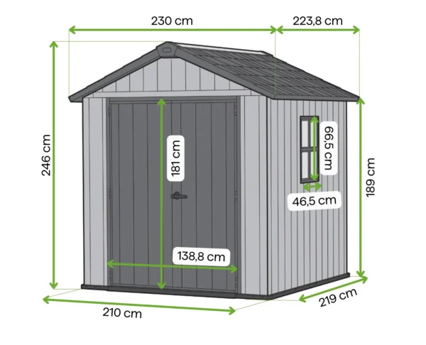 Domek narzędziowy Keter DECO APEX 757/775 z dwuspadowym dachem i oknem Domek narzędziowy Keter DECO APEX 757/775 z dwuspadowym dachem i oknem