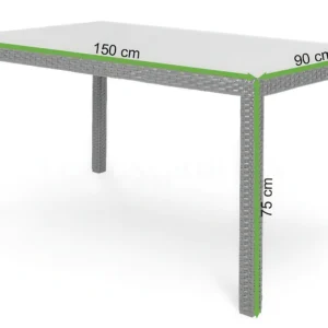 Stół VENECJA Dolphin Grey – Bjørkka — wymiary produktu