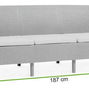 Sofa ogrodowa SALEMO Graphite – Keter — wymiary produktu