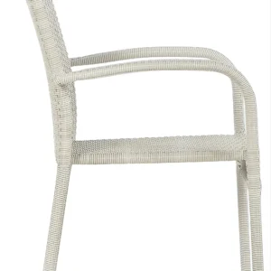 Krzesło z technorattanu FIESTA White - bok
