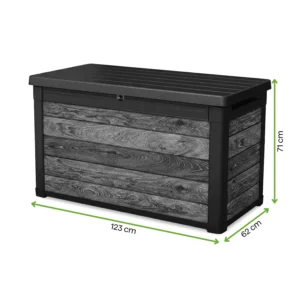 Skrzynia tarasowa DECO DEC BOX 380L Walnut – Keter — wymiary produktu Skrzynia tarasowa DECO DEC BOX 380L Walnut – Keter — wymiary produktu