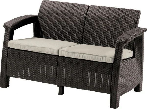 Kanapa na balkon CORFU LOVE SEAT Brown Kanapa na balkon CORFU LOVE SEAT Brown