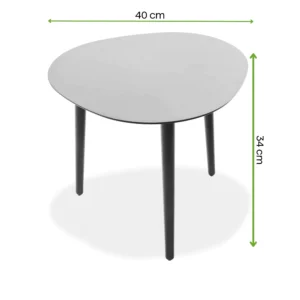 Stolik kawowy AQUALIS 40 × 40 cm Grey – Bjørkka — wymiary produktu Stolik kawowy AQUALIS 40 × 40 cm Grey – Bjørkka — wymiary produktu
