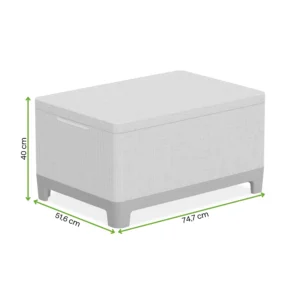 Stolik Scandi storage table Grey – Keter — wymiary produktu Stolik Scandi storage table Grey – Keter — wymiary produktu