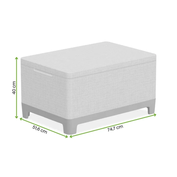 Stolik Scandi storage table Grey – Keter — wymiary produktu Stolik Scandi storage table Grey – Keter — wymiary produktu