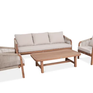 Zestaw mebli wypoczynkowych z drewna akacjowego SKALA CAFFE Acacia Wood – Bjørkka