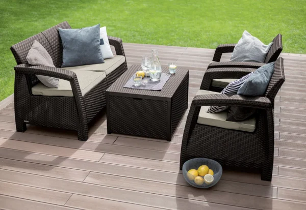 Zestaw ogrodowy CORFU BOX Brown Zestaw ogrodowy CORFU BOX Brown