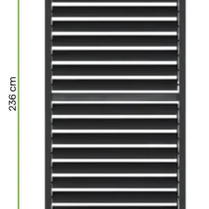 Panel do pergoli PREMIUM 4m anthracite, regulowany – GUTROOF — wymiary produktu Panel do pergoli PREMIUM 4m anthracite, regulowany – GUTROOF — wymiary produktu