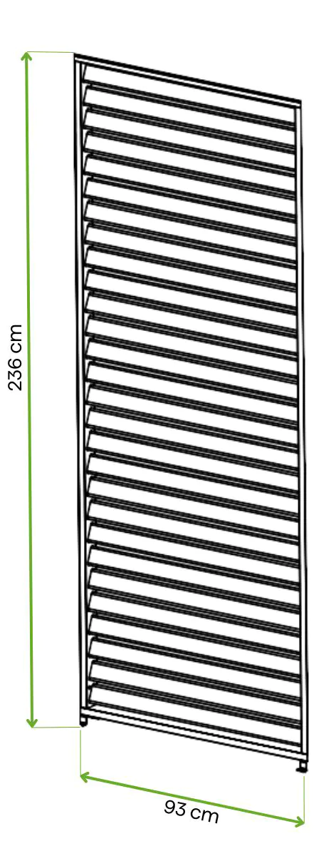 Panel żaluzja do pergoli PREMIUM 3m, Anthracite – GUTROOF — wymiary produktu Panel żaluzja do pergoli PREMIUM 3m, Anthracite – GUTROOF — wymiary produktu