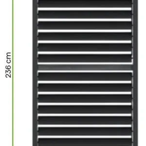 Regulowany panel żaluzjowy do pergoli PREMIUM 3m, anthracite – GUTROOF — wymiary produktu
