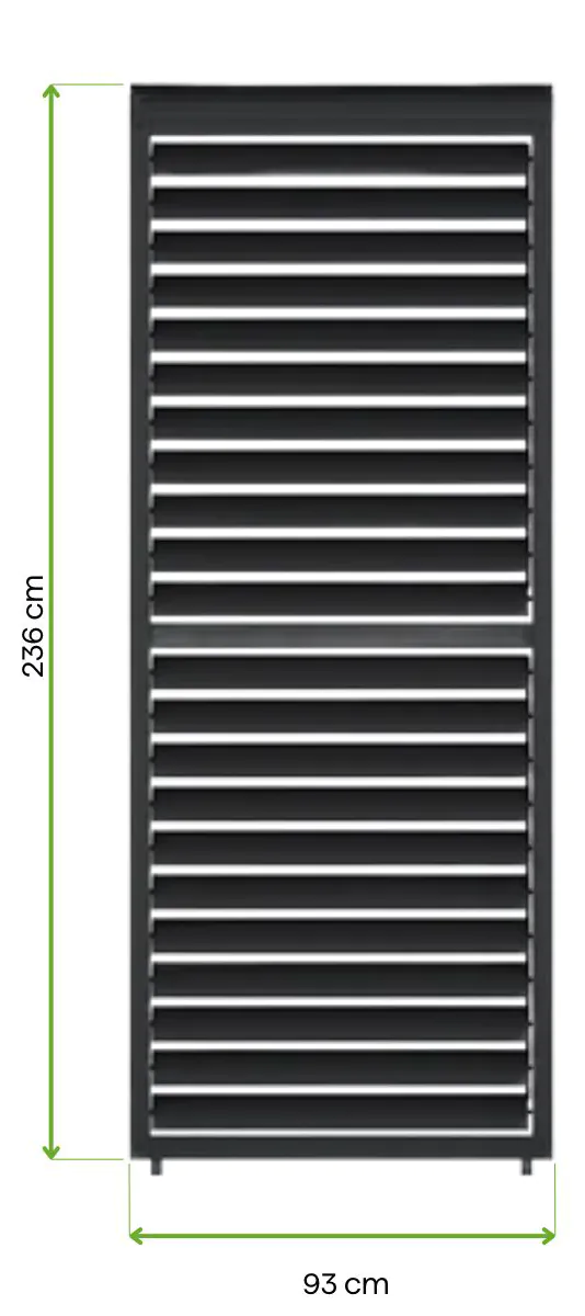 Regulowany panel żaluzjowy do pergoli PREMIUM 3m, anthracite – GUTROOF — wymiary produktu