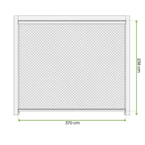 Roleta opuszczana do pergoli PRIMARY 4 m Anthracite – Gutroof — wymiary produktu Roleta opuszczana do pergoli PRIMARY 4 m Anthracite – Gutroof — wymiary produktu