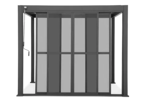 Przesuwane drzwi z poliwęglanu do pergoli PREMIUM 3m anthracite – GUTROOF — zdjęcie wariantu 2 Przesuwane drzwi z poliwęglanu do pergoli PREMIUM 3m anthracite – GUTROOF — zdjęcie wariantu 2