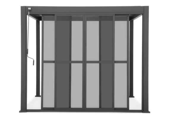 Przesuwane drzwi z poliwęglanu do pergoli PREMIUM 3m anthracite – GUTROOF — zdjęcie wariantu 2 Przesuwane drzwi z poliwęglanu do pergoli PREMIUM 3m anthracite – GUTROOF — zdjęcie wariantu 2