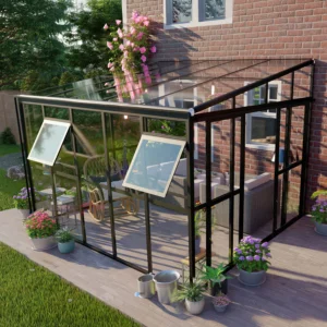 Oranżeria SOHO Black 364x290cm Solid PC + Glass – Gutroof — zdjęcie wariantu 2