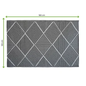 Dywan tarasowy 120x180 cm Grey – MOODME — wymiary produktu Dywan tarasowy 120x180 cm Grey – MOODME — wymiary produktu