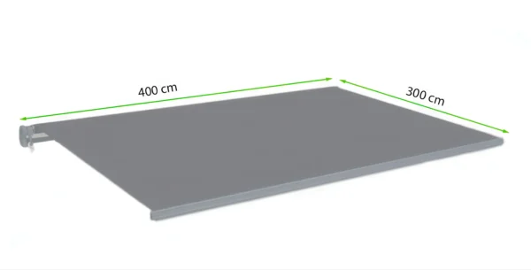 Markiza automatyczna PREMIUM AUTOMATIC 400x300 Grey/White – Gutroof — wymiary produktu Markiza automatyczna PREMIUM AUTOMATIC 400x300 Grey/White – Gutroof — wymiary produktu