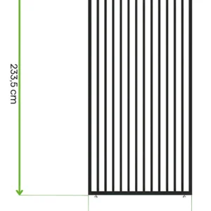 Panel żaluzjowy pionowy do pergoli ELEGANCE/DELUXE/FUSION 1.2 m Anthracite – Gutroof — wymiary produktu Panel żaluzjowy pionowy do pergoli ELEGANCE/DELUXE/FUSION 1.2 m Anthracite – Gutroof — wymiary produktu