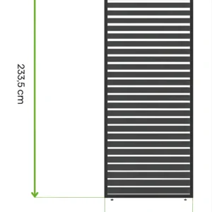 Panel żaluzjowy poziomy do pergoli ELEGANCE/DELUXE/FUSION 1 m Anthracite – Gutroof — wymiary produktu Panel żaluzjowy poziomy do pergoli ELEGANCE/DELUXE/FUSION 1 m Anthracite – Gutroof — wymiary produktu