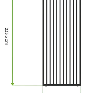 Panel żaluzjowy pionowy do pergoli ELEGANCE/DELUXE/FUSION 1 m Anthracite – Gutroof — wymiary produktu Panel żaluzjowy pionowy do pergoli ELEGANCE/DELUXE/FUSION 1 m Anthracite – Gutroof — wymiary produktu