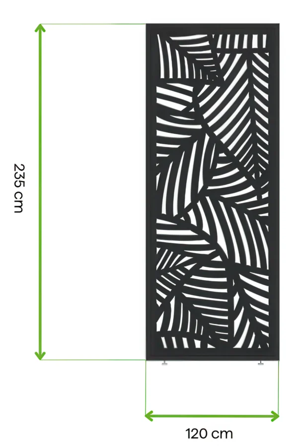 Panel ozdobny DECO 1.2 m do pergoli ELEGANCE/DELUXE/FUSION Anthracite – Gutroof — wymiary produktu